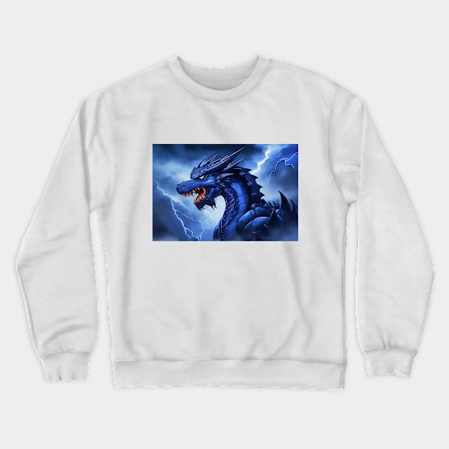 Blue Dragon Crewneck Sweatshirt by DeVerviers